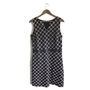 Ann Taylor Printed MIDI Dress 10 Preowned